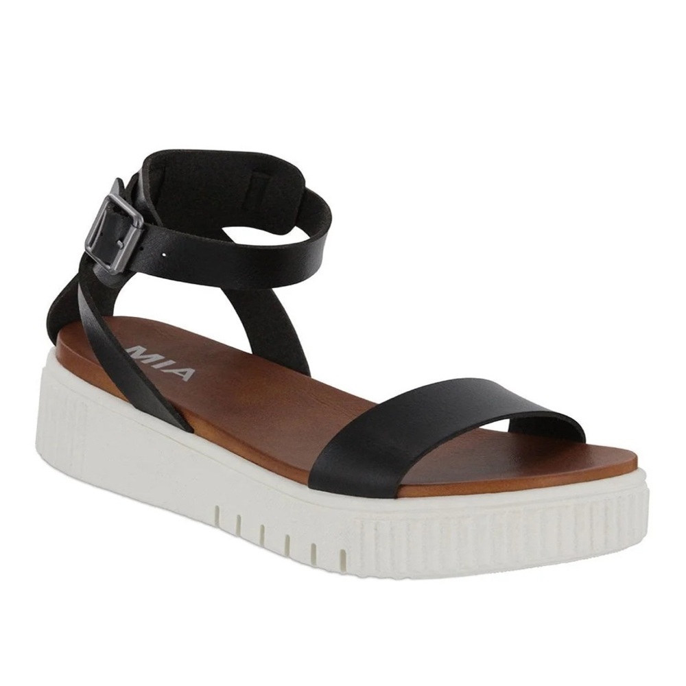 MIA Black and White Platform Sandals
